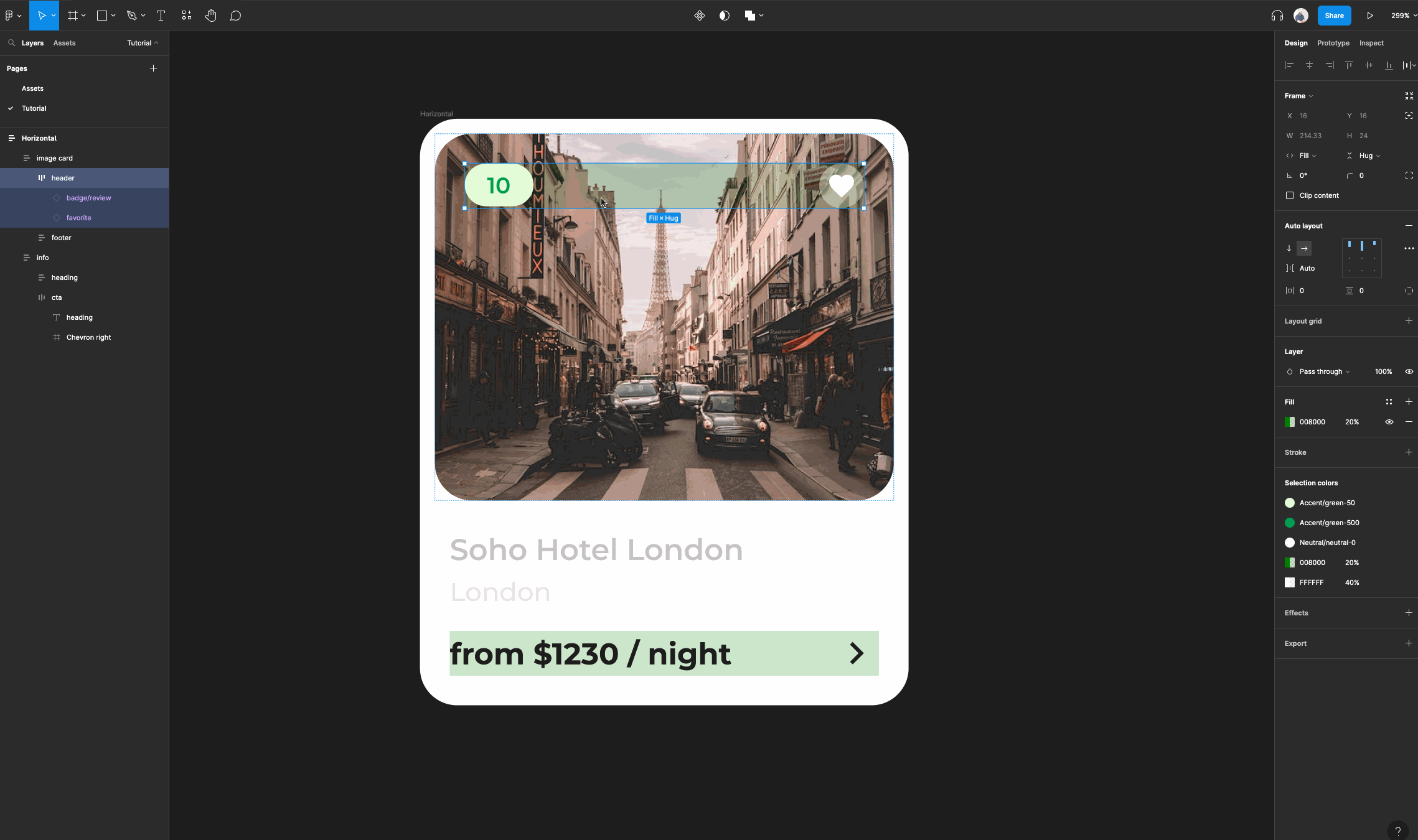 Horizontal layout in Figma
