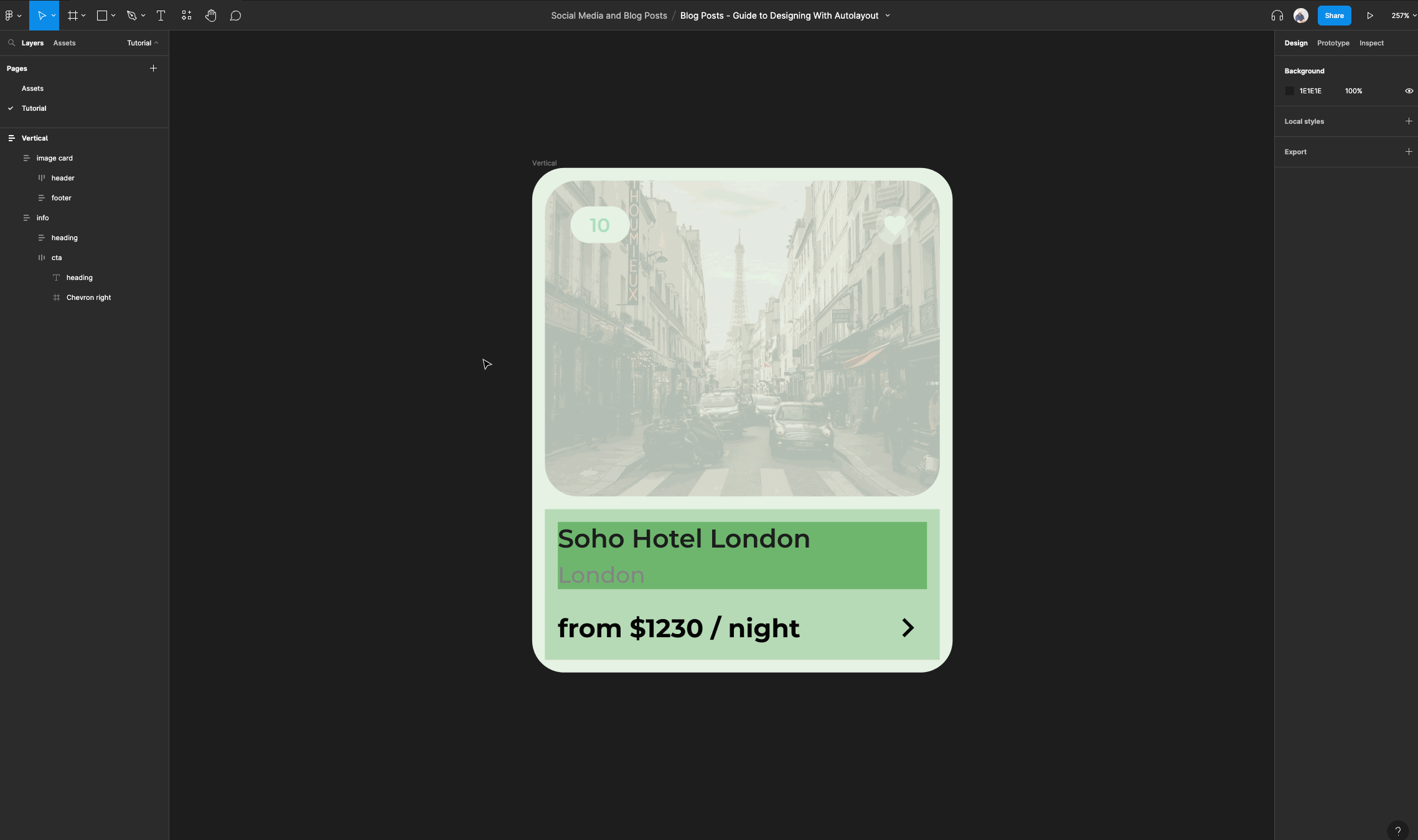 Vertical layout in Figma