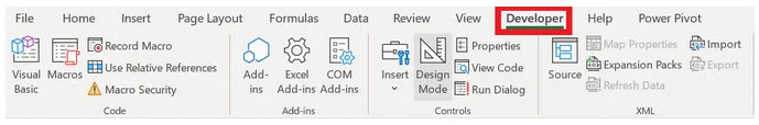 Select the developer report