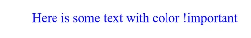 !important in css