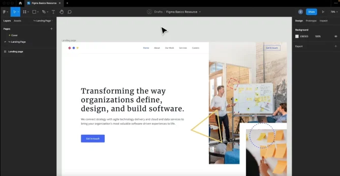 build a landing page with Figma