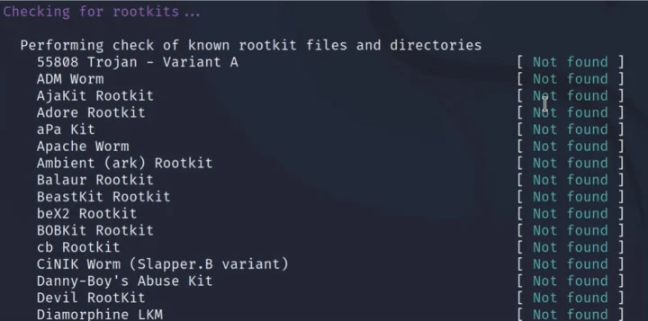checking for rootkits