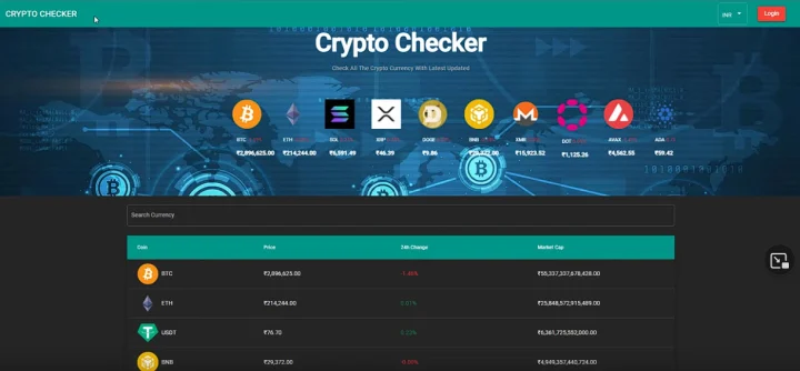 Build a crypto currency tracker with angular project