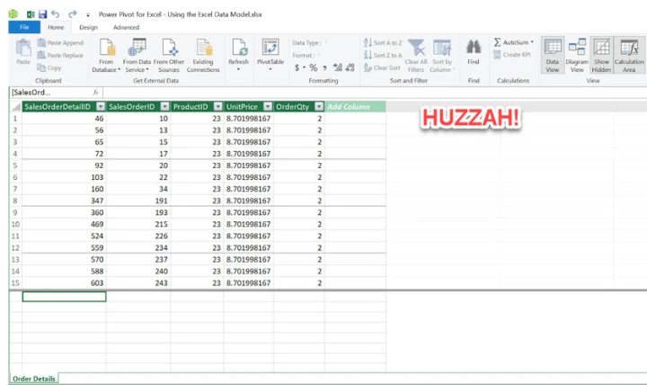 data imported correctly