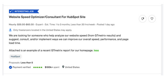 example consulting job