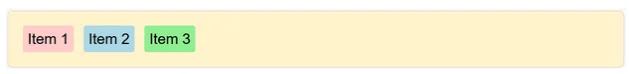 flexbox start