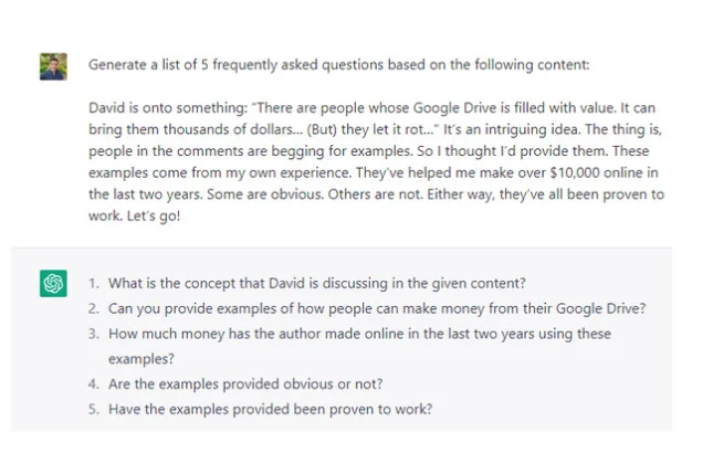 generate faq questions