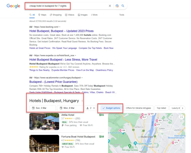 GOOGLE COMPARISON