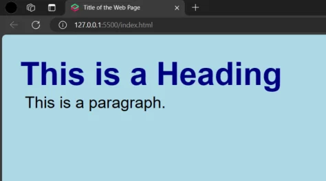 html + css example
