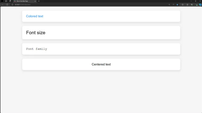html with css added