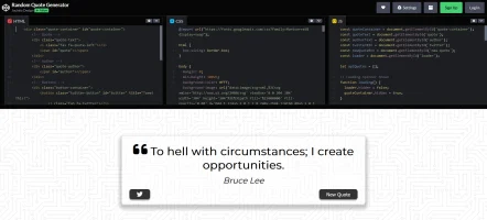 javascript quote generator project