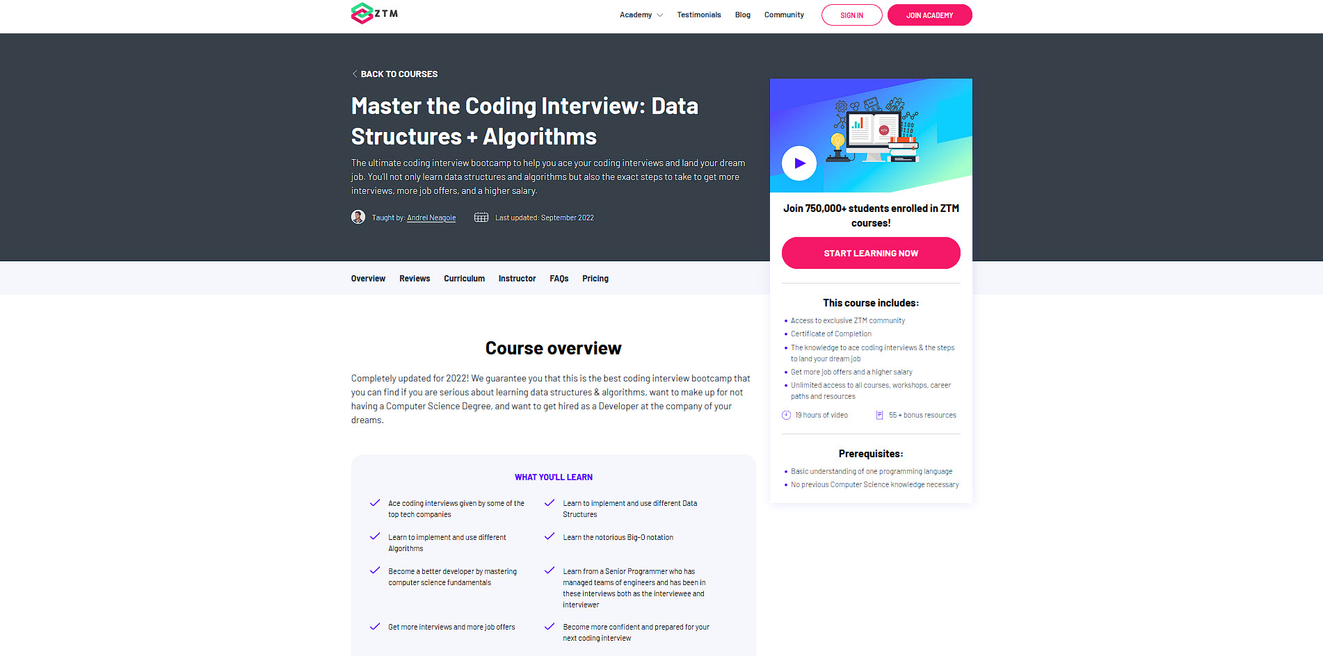 learn data structures and algorithms