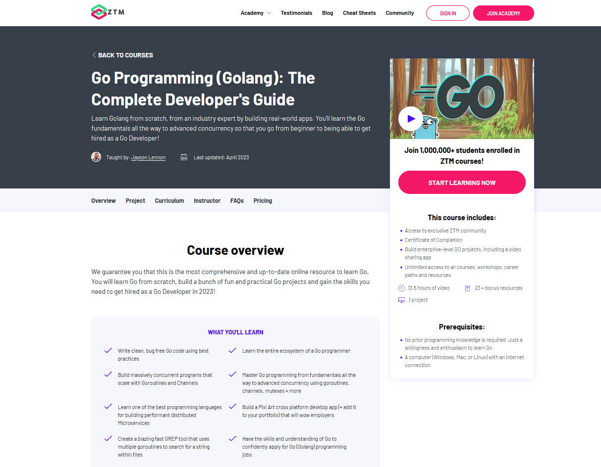 learn golang from scratch