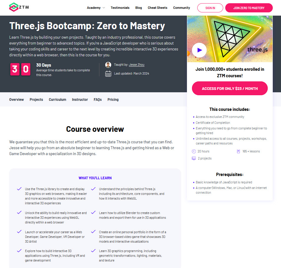 learn three.js