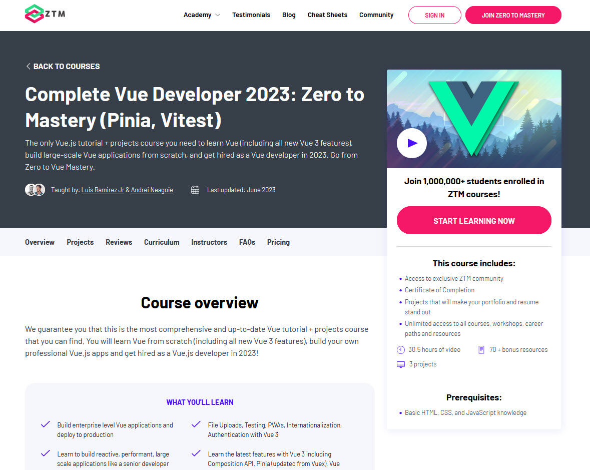 learn Vue in 2023