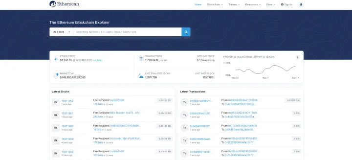The ability to look at each block in the blockchain
