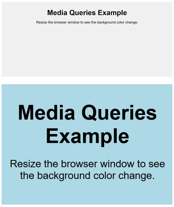 media queries example