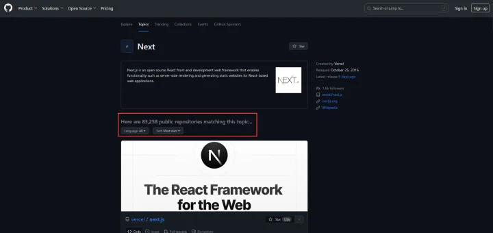 nextjs repositories