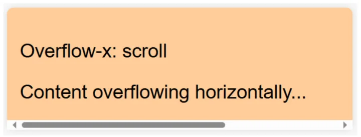 overflow x scroll