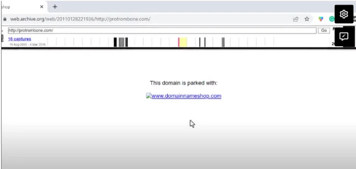 parked domain name