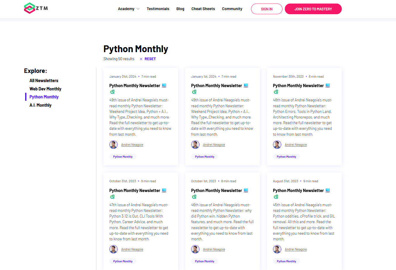 python news