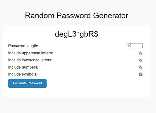 random password generator