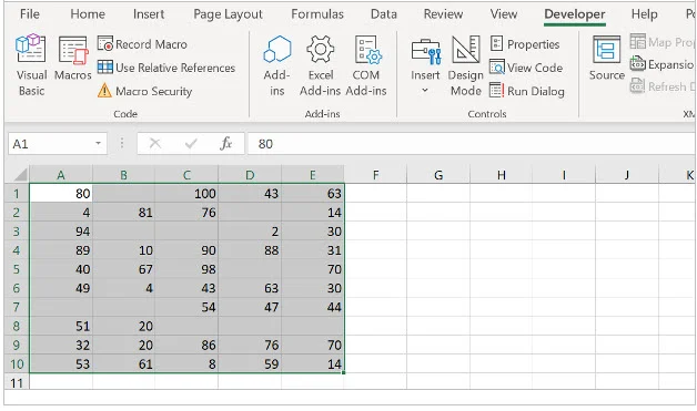 reselect array