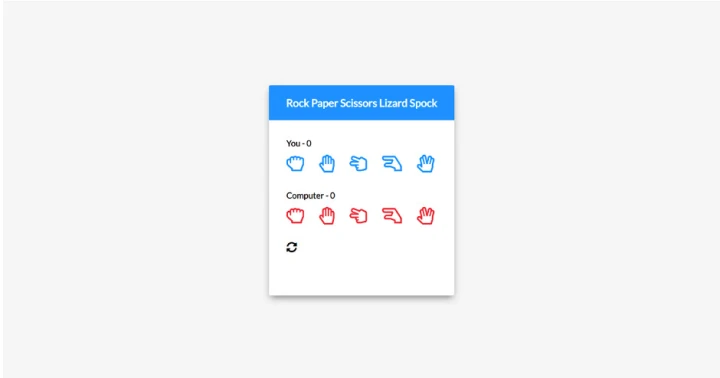 rock paper scissors lizard spock game finished in javascript