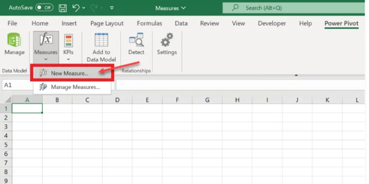 select new measure