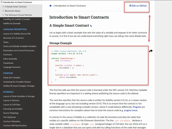 Solidity documentation