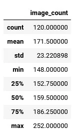 stats about our data distribution