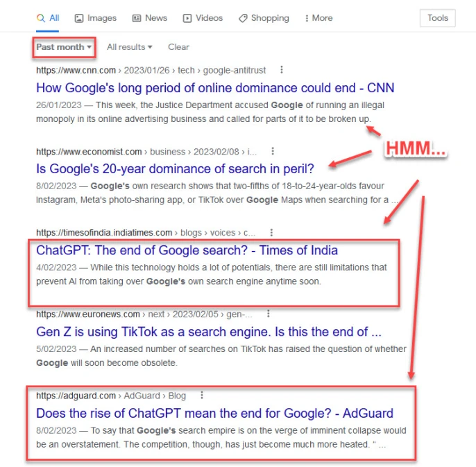 the end of google