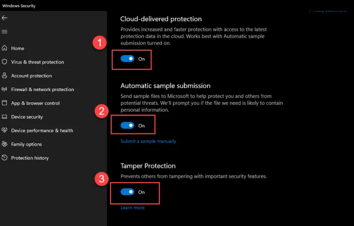 turn on additional settings
