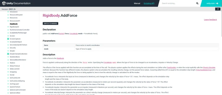 unity documentation