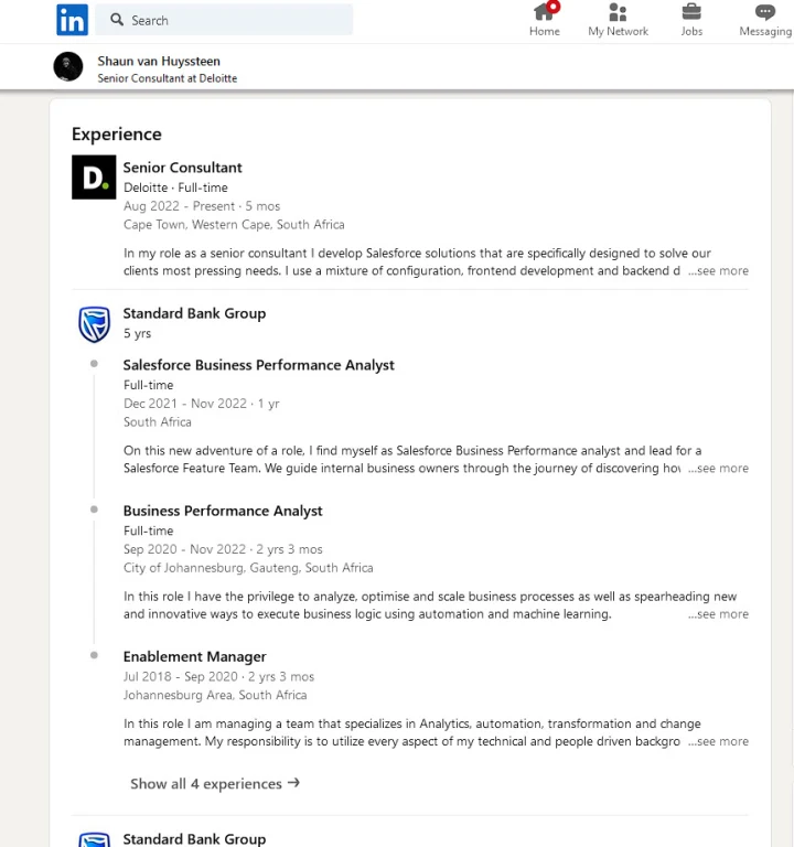 Always update your LinkedIn profile