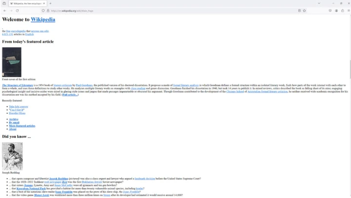 website without css