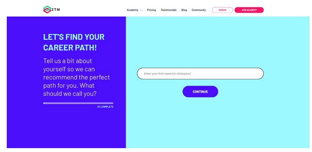 ztm coding career path quiz