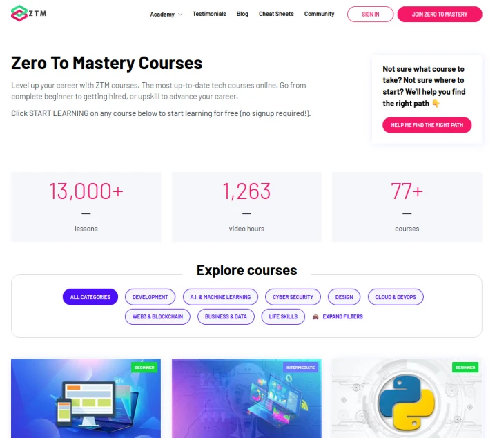 ztm course list 2024