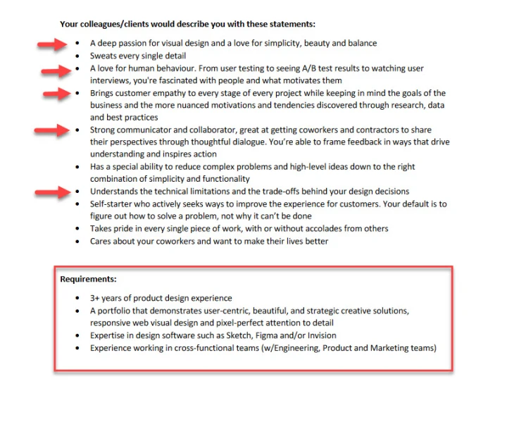 ztm job description for a designer