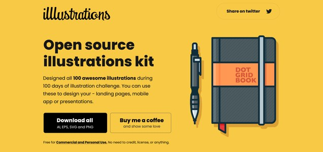 100 Free Illustrations