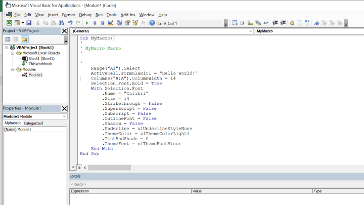 Inspecting the VBA macro code to learn from it