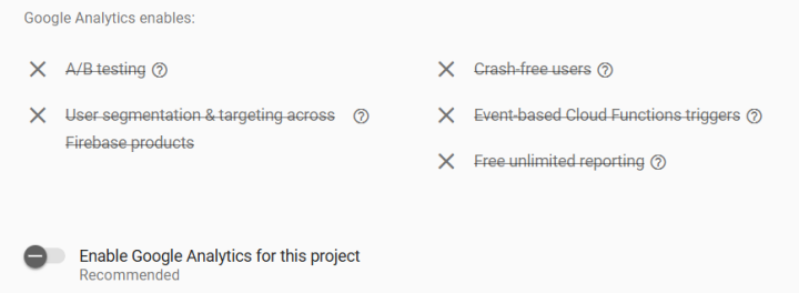 Disabling Google Analytics